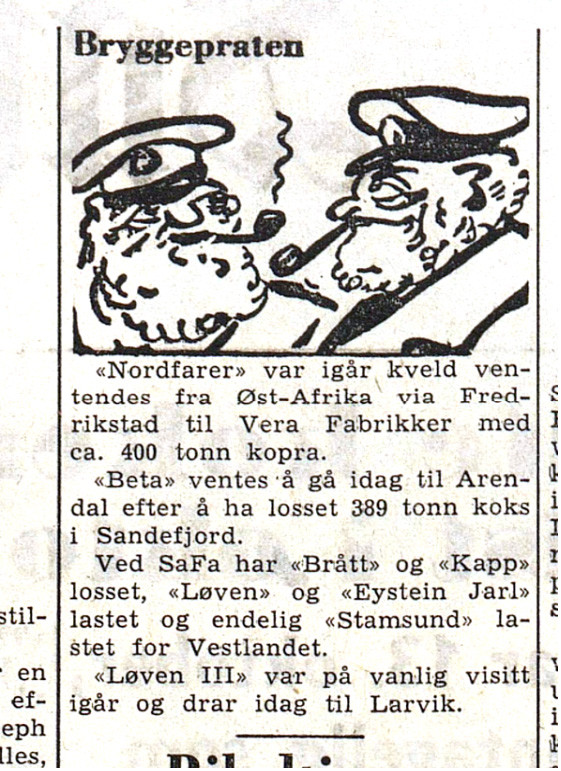 Bryggepraten 28.8.1956