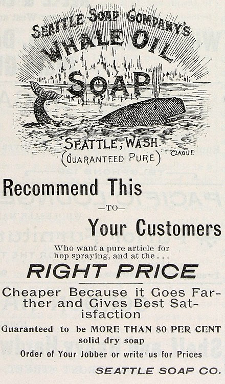 Reklame for hvalsåpe.