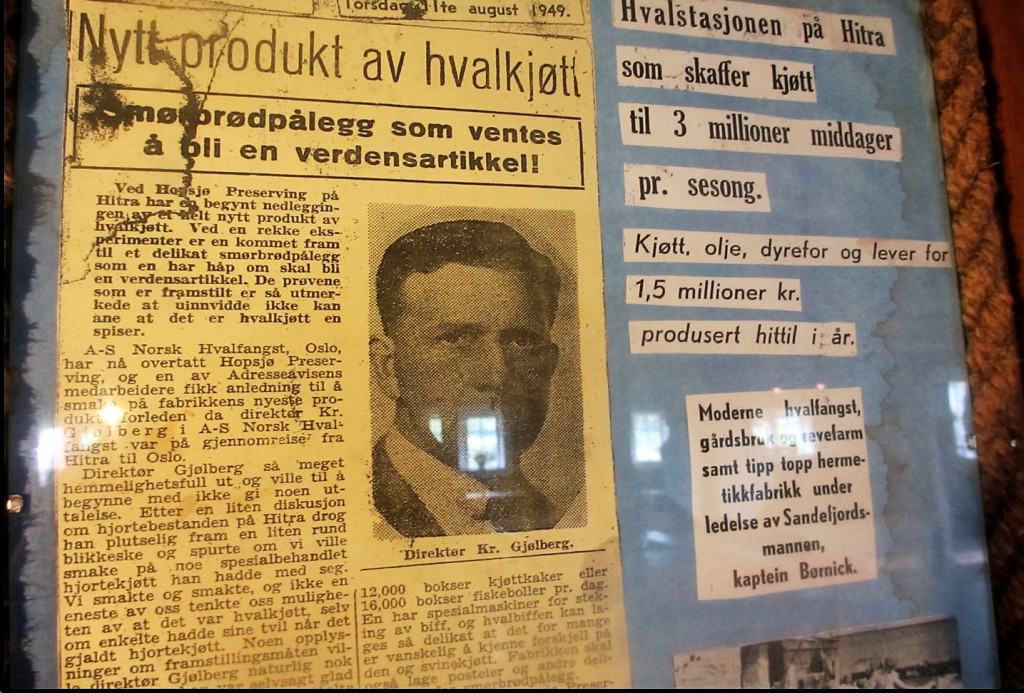 Nytt produkt av hvalkjøtt.