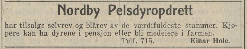 Nordby Pelsdyroppdrett, Brønnum