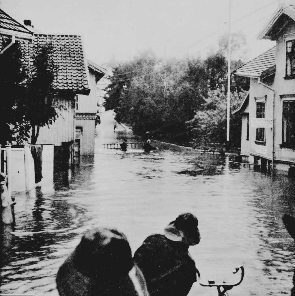 Flom i Ruklabekken 1950