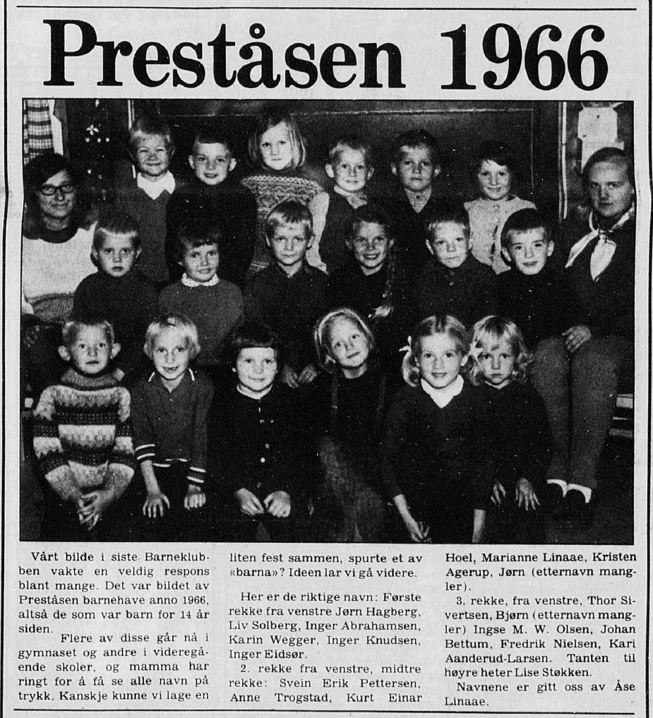 Preståsen Barnehage 1966