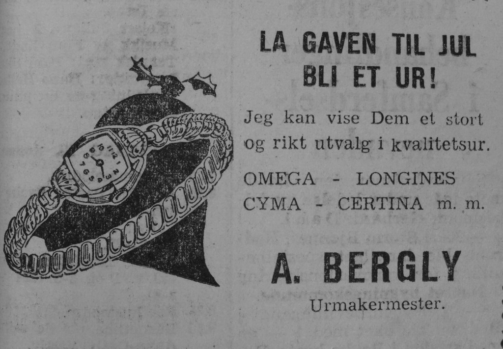 Urmakermester A. Bergly