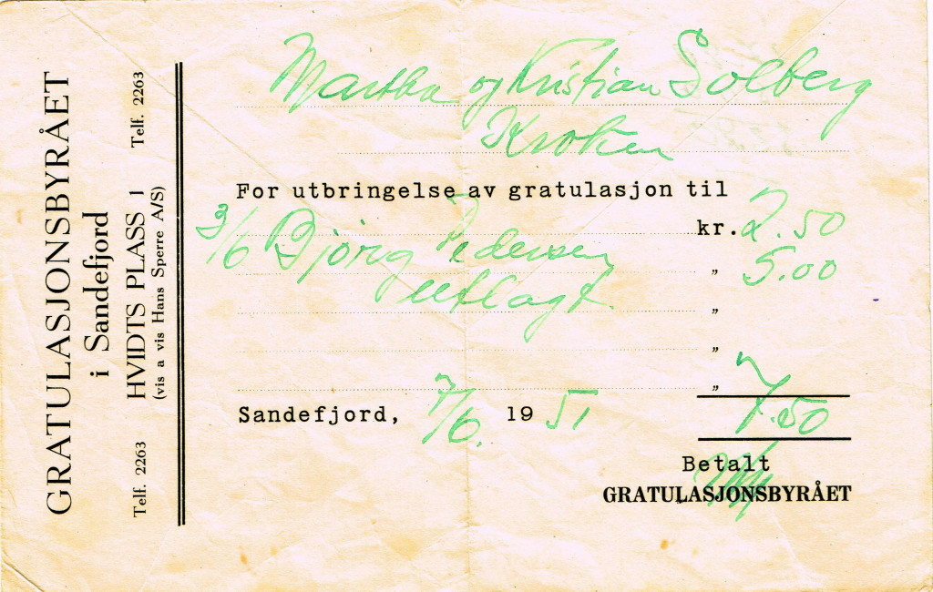 Gratulasjonsbyrået i Sandefjord