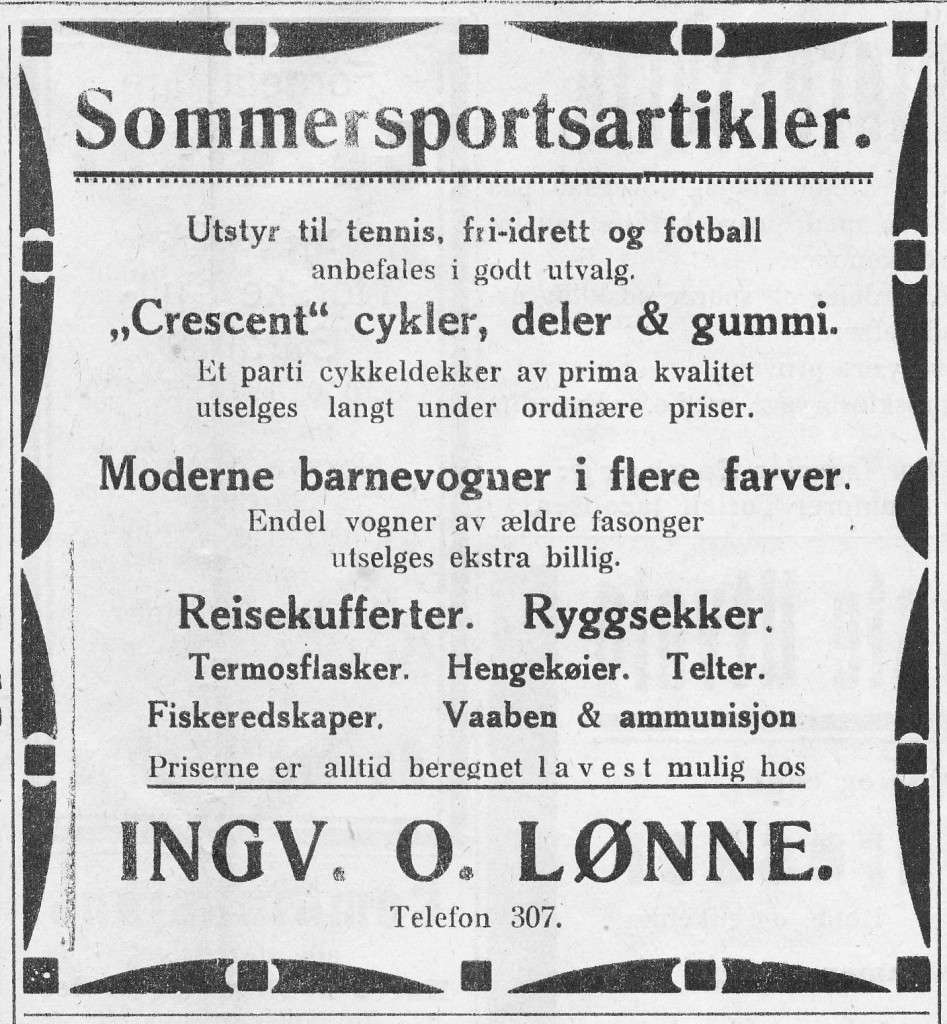 Ingv. O. Lønne 1928
