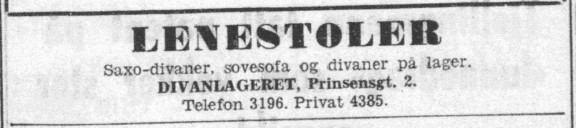 Th. Pedersen, Divanlageret