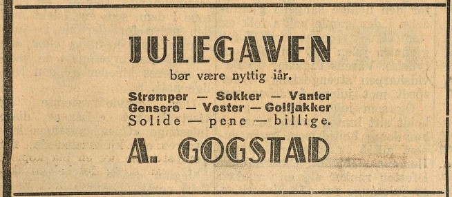 A. Gokstad Tricotage - Garnhandel - Strikkeri