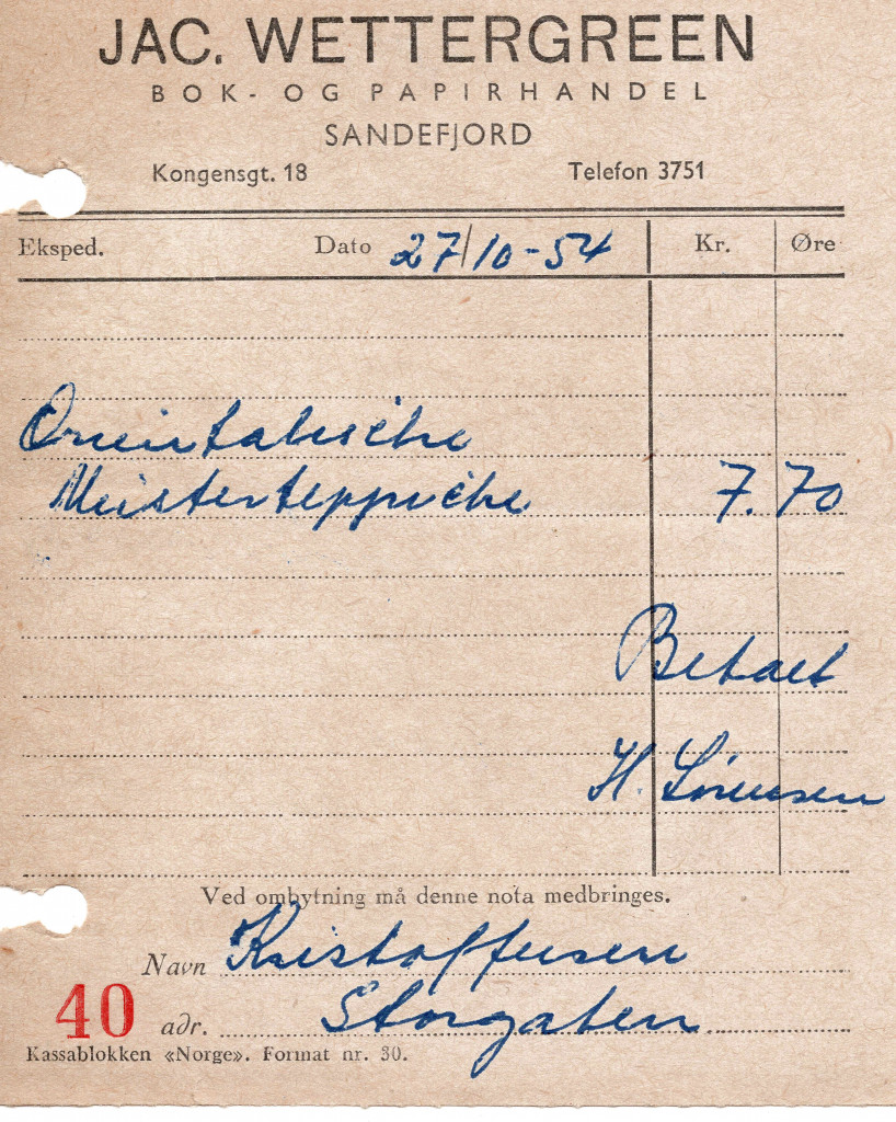 Jac. Wettergreen Bokhandel