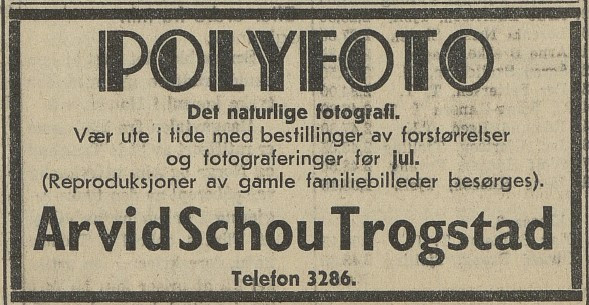 Fotograf Arvid Schou Trogstad