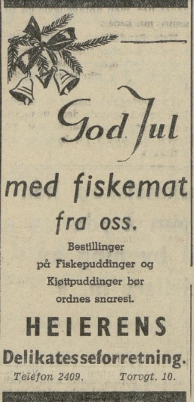 Heierens Delikatesseforretning - salg av fisk og kjøttmat