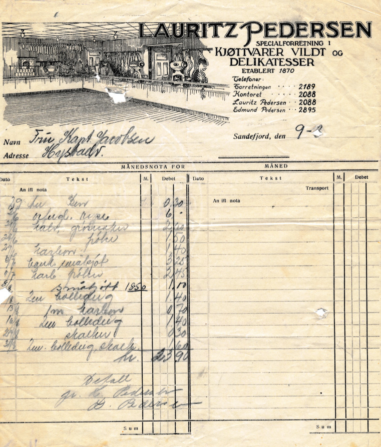 Lauritz Pedersen   Slagteri og Pølseri