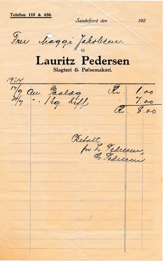 Lauritz Pedersen   Slagteri og Pølseri