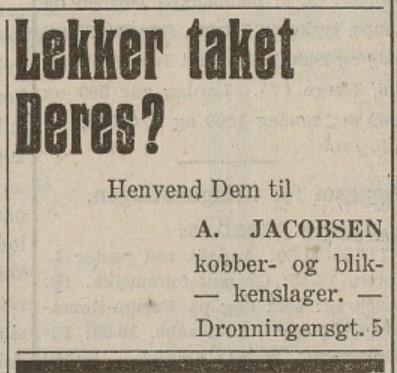 Ny eier A. Jacobsen - 1932