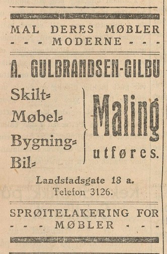 Malerfirma A. Gulbrandsen - Gilbu