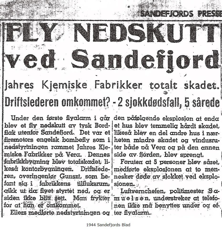 Flystyrt på Jahres Fabrikker