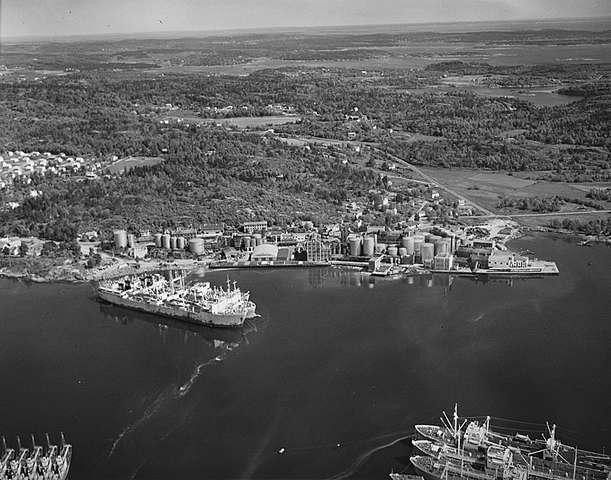 Flyfoto over Jahres Fabrikker og Vera Fabrikker