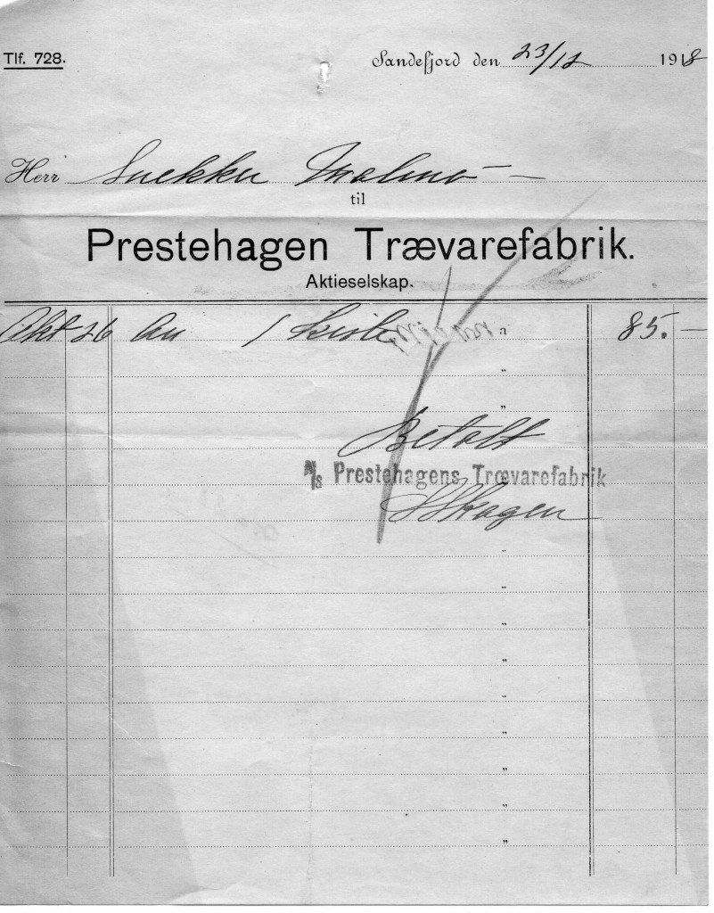 A/S Prestehagen Trævareforretning