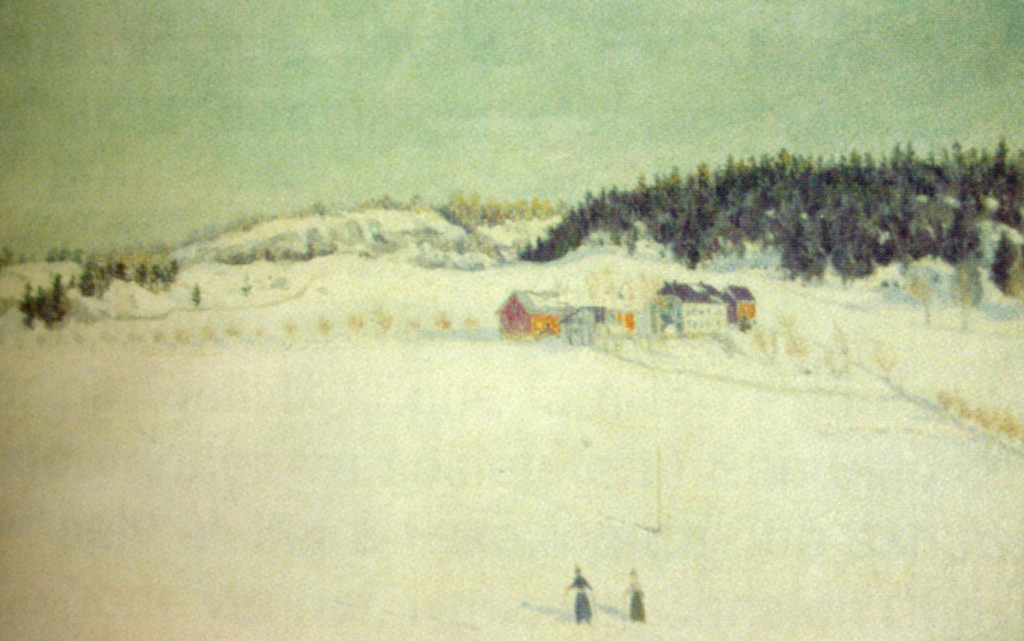 Maleri fra vinter ca 1900
