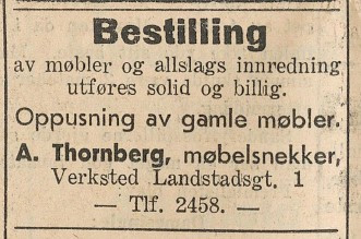 A. Thorberg møbelsnekker