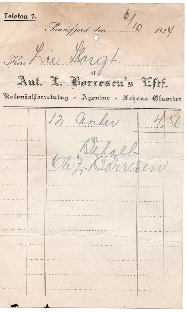 Anton L. Børresens Eftf. , kolonialforretning