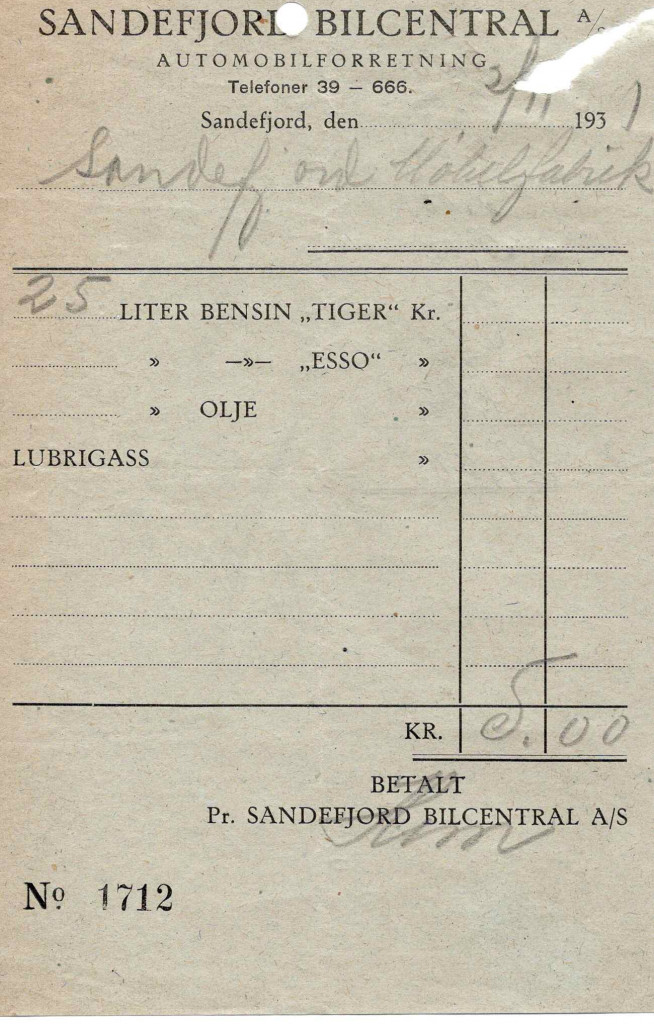 Sandefjords Bilcentral A/S, Automobilforretning