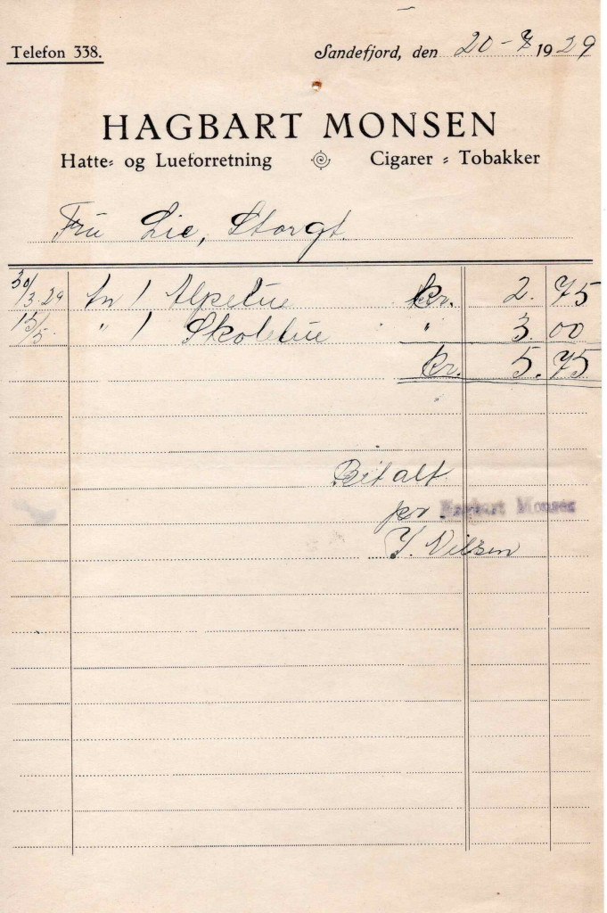 Hagbart Monsen Hatte- og Lueforretning