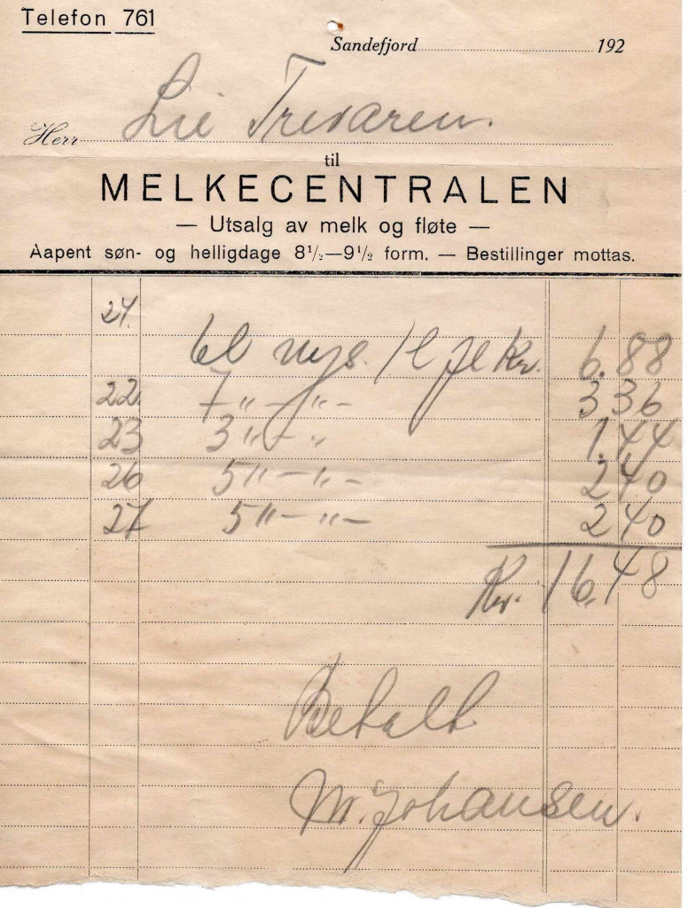 Melkecentralen - utsalg av melk og fløte -