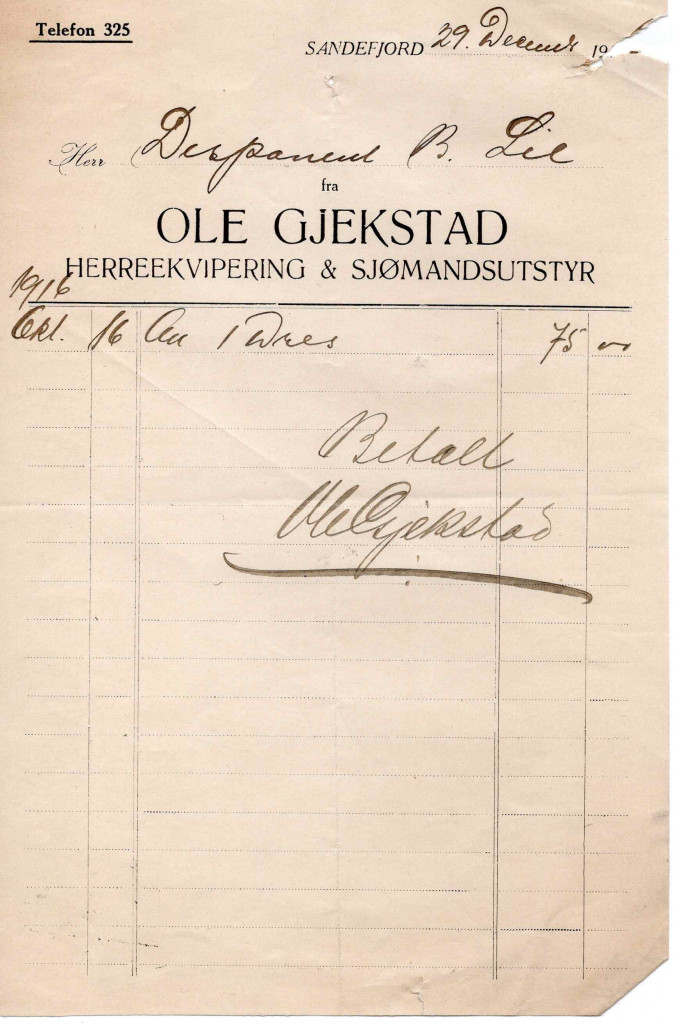 Ole Gjekstad Herreekvipering & Sjømandsutstyr