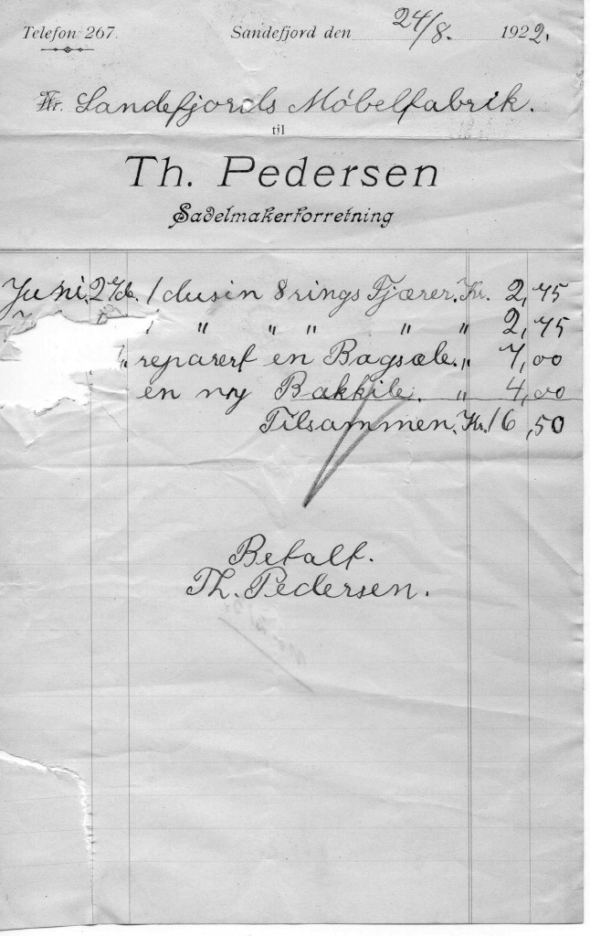 Th. Pedersen  sadelmakerforretning