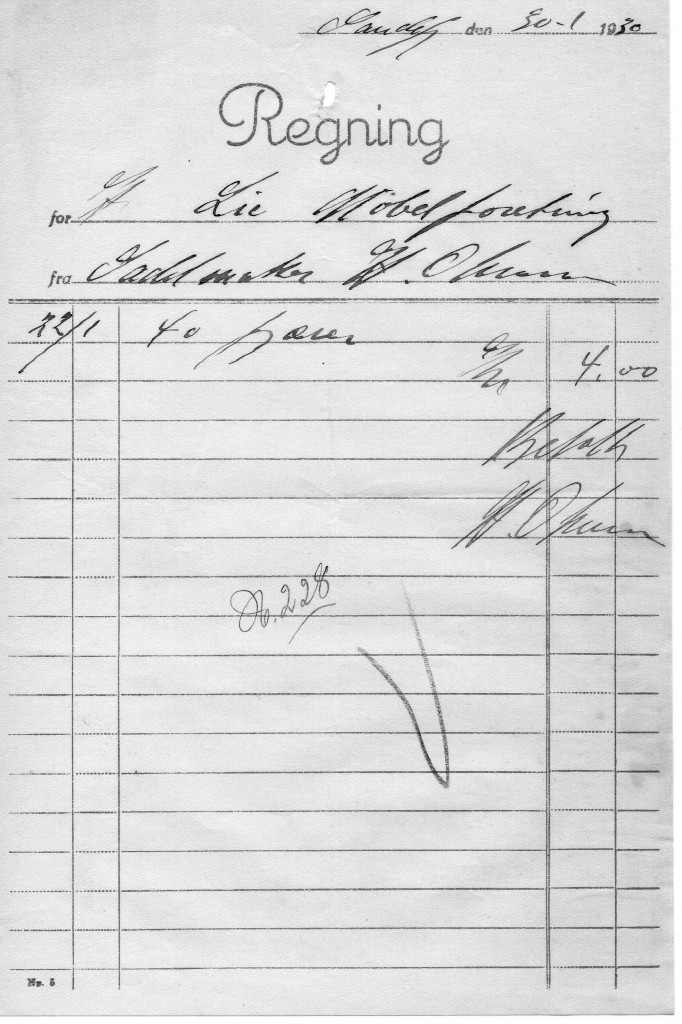 H. Ohrem - sadelmager og begravelsesbyrå