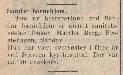 1933 - Ny bestyrerinne