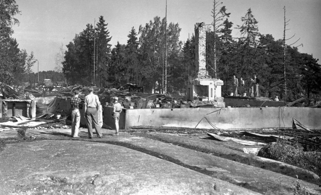 Branntomta dagen etter brannen