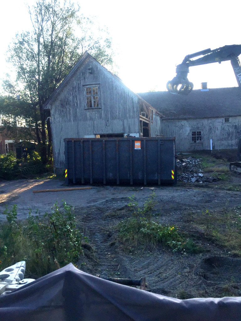 Riving av verkstedet til Gjelstad