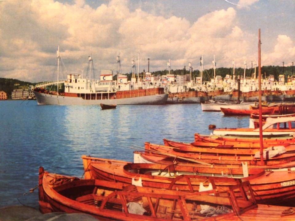 Hvalbåter på indre havn