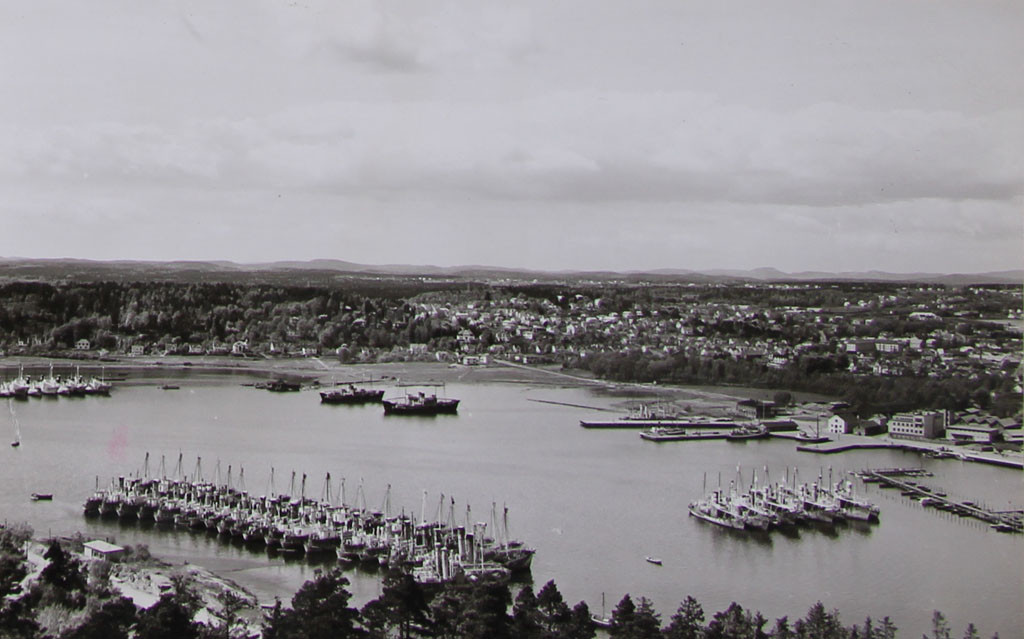 Indre havneområdet sett fra Fjeldvikåsen