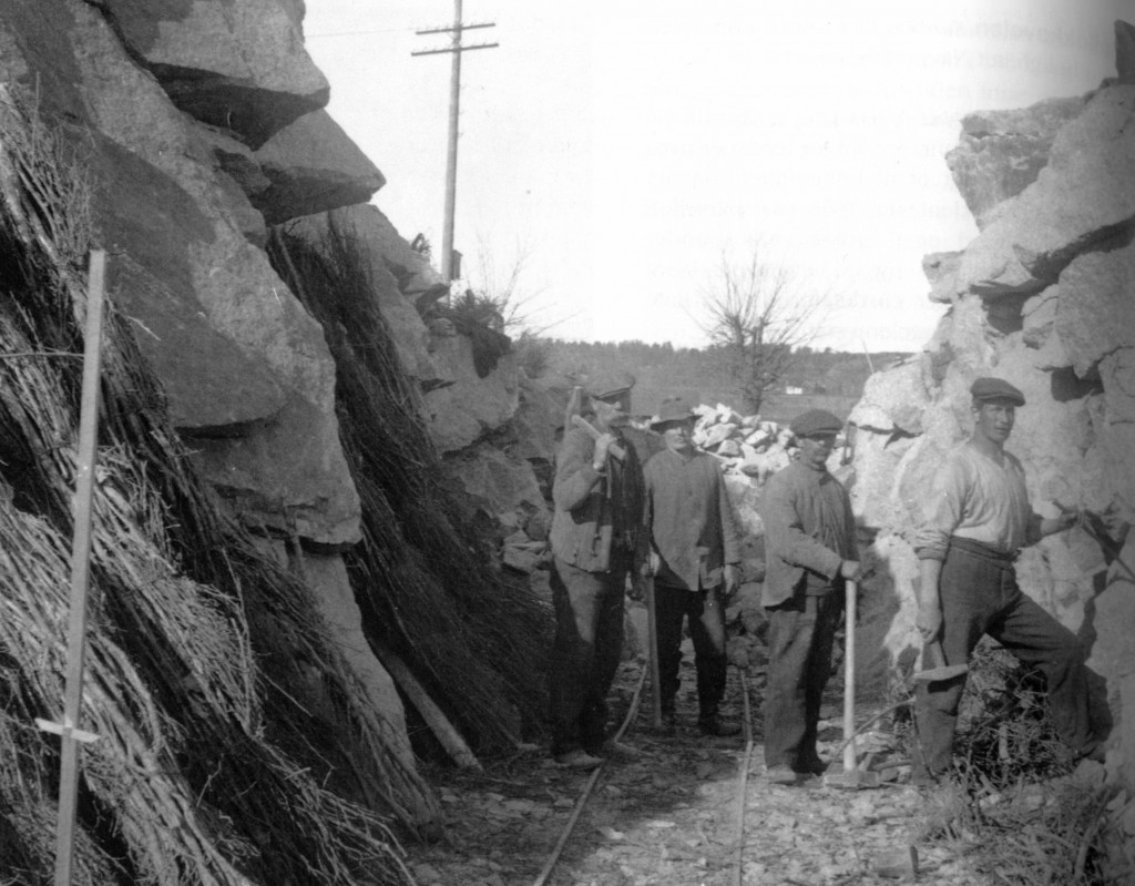 Legging av jernbanespor ved Sukkertoppen