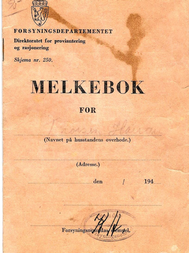 Melkebok 1942