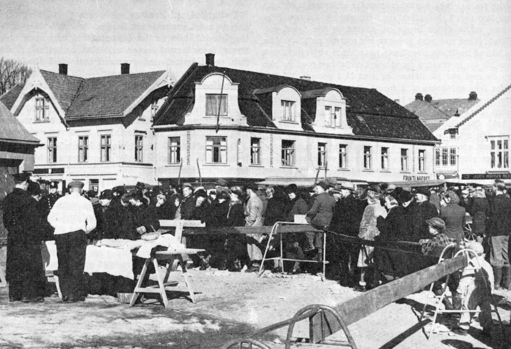 Kjøttkø på Torvet under krigen