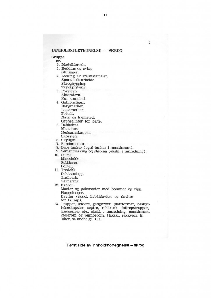 Side 11 - Innholdsfortegnelse skrog side 1