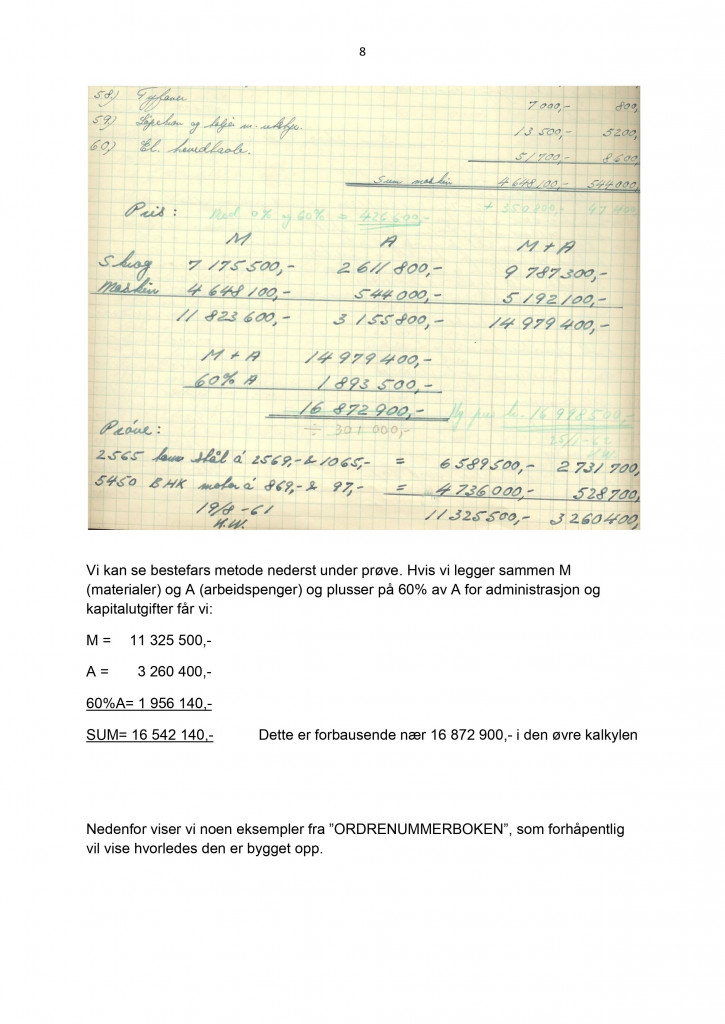 Side 8 - fortsettelse kalkyle shelterdekker