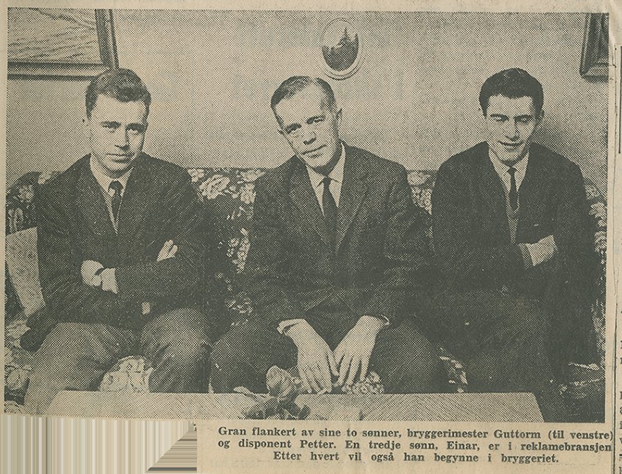 Guttorm Gran med sine to sønner.