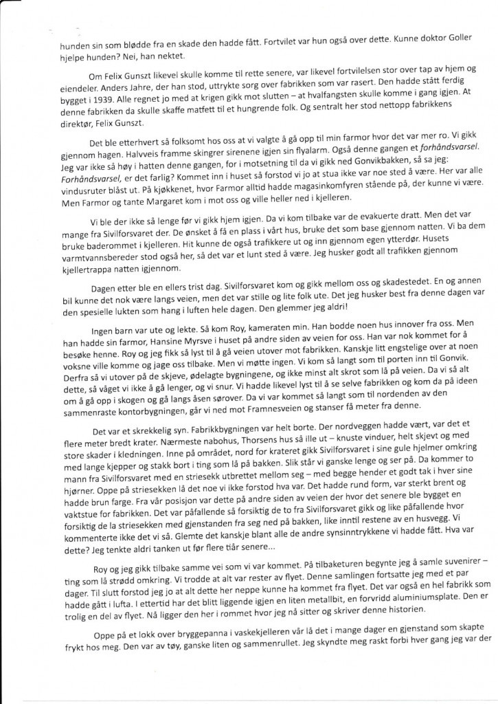 Fortelling om bombefly av tidsvitne - 3