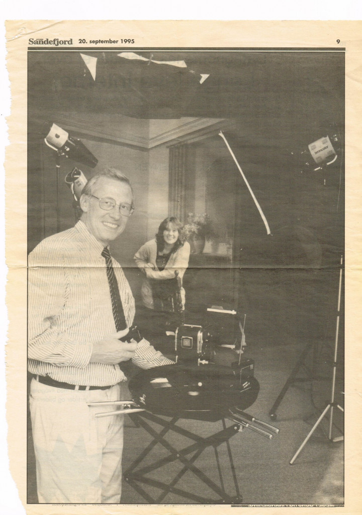 På jobb som portrettfotograf