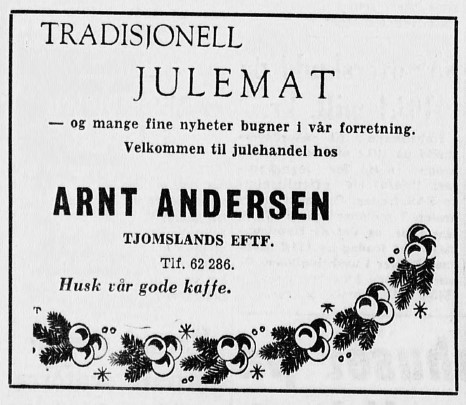 Arnt Andersen - Tjomslands Eftf.