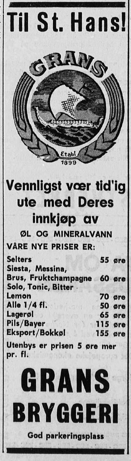 Annonse og prisliste