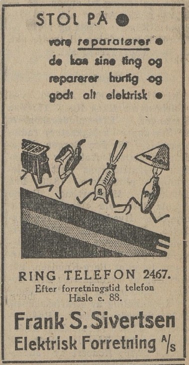 Frank S. Sivertsen  elektrisk forretning A.s