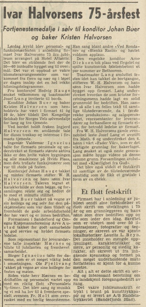 Ivar Halvorsens 75-års fest