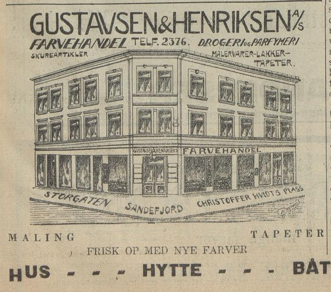 Gustavsen & Henriksen AS, farvehandel - drogeri - parfyme