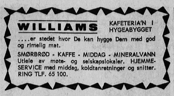 Williams - kafeteria i Hygea-bygget