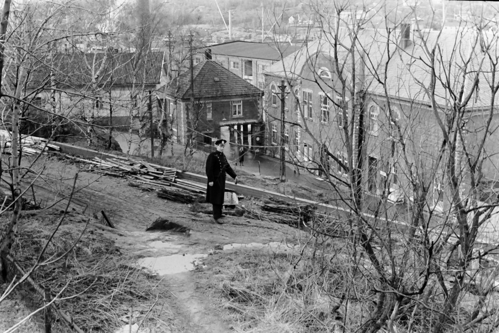 Bygging av ny Framnesvei forbi FMV i 1959